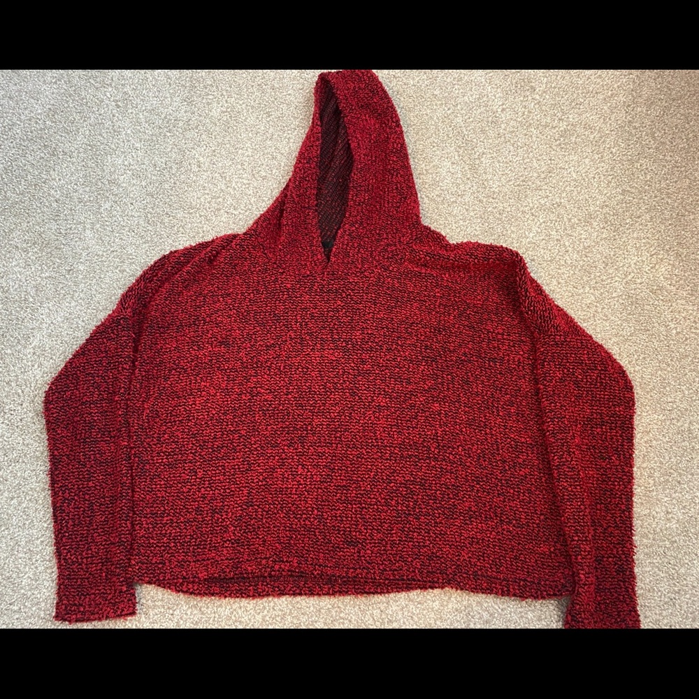 Red Hooded Sweater
